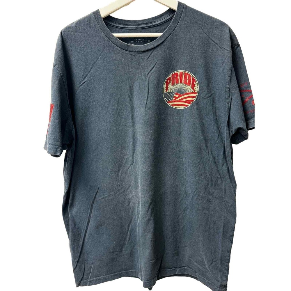Grunt Style XL Mens Pride Military USA Flag Graphic T-Shirt Patriotic